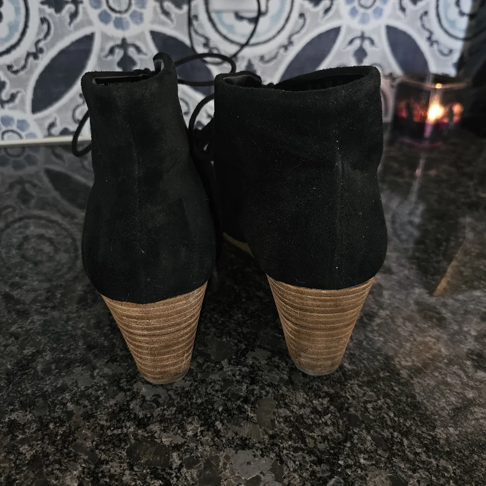 Black Suede Ankle Boots - Picture 4 of 5